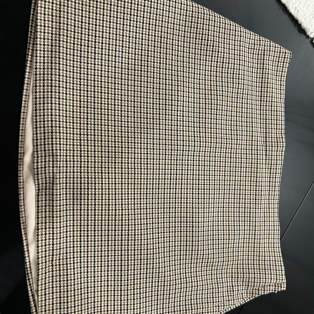 H&M Black and White Checkered Mini Skirt
